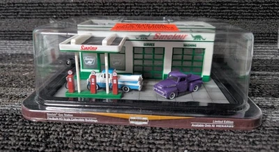 Modelo de gasolinera Sinclair escala HO clásico prelit edificio de estación de servicio 1:87 Foto 1 de 4
