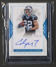 2017 Panini National Treasures Christian McCaffrey RC Auto Holo Gold /10