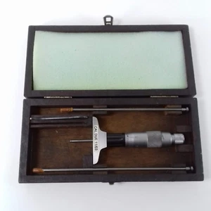 TESA Depth Micrometer 0 - 3" Range 0.001" Graduation - Vernier Depth Gauge - Picture 1 of 10
