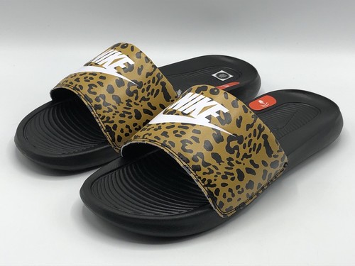 Nike Victori One Slide donna taglia 11 stampa leopardata CN9676 700 nuove con scatola