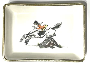 Delano Studios Trinket Tray Coin Dish Vintage 1962 Out-Foxed Horse 7"x5"x1" - Picture 1 of 3