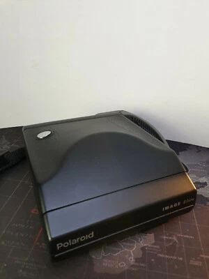 vintage polaroid image elite instant camera 125mm fl0,glass coated lens in black - Image 1 of 4