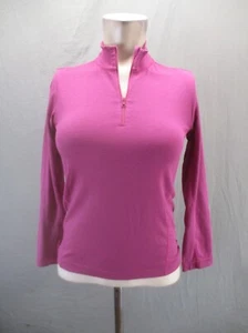 REI UPF 50+ Size S (8) Girls Pink 1/2 Zip Stand Collar Gym Athletic Pullover 836 - Picture 1 of 9