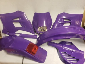 COMPLETE PURPLE/VIOLET PLASTICS KIT 1995 1996 - 2006 KDX200/220 - Picture 1 of 9