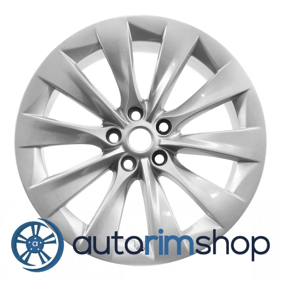 Оригинальный серебристый передний обод колеса Tesla Model X 2015-2020 Slipstream 102724400A - Изображение 1 из 1