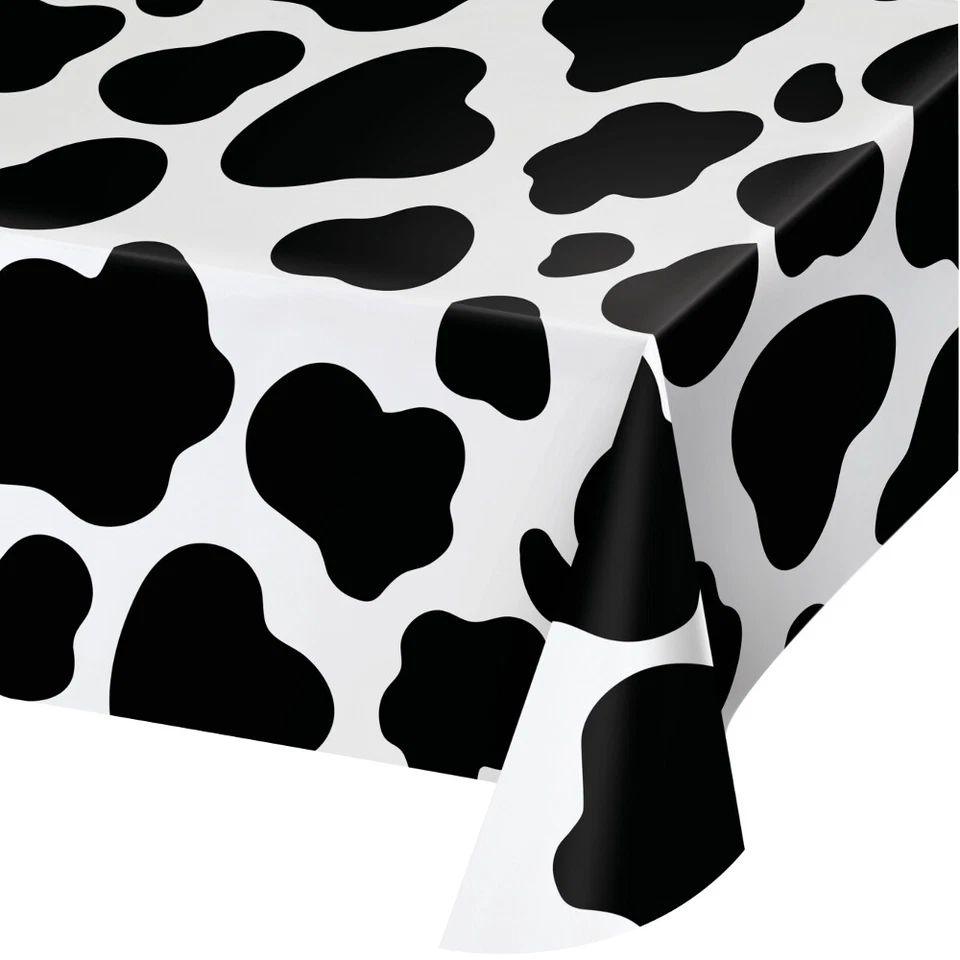 2-Pack Cow Animal Print Disposable TableCovers AllOver Printing Farm Party  - Image 1 of 1