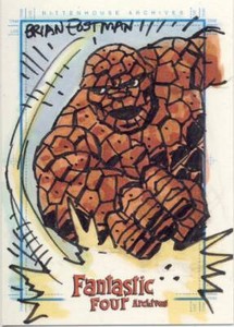 2008 Marvel Fantastic Four Archives Sketch Card POstman Thing