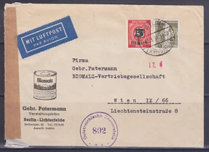 Berlin 64,38 On Auslandsluftpostbrief Nach Austria - Imagen 1 de 2