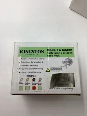 Kingston Brass BA3967ORB Restoration Robe Hook, 3-1/2-Inch, Oil Rubbed Bronze - Image 1 of 4