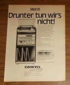 Seltene Werbung ONKYO MIDI 05 HiFi Anlage TA-W80 Cassettendeck 1981 - Bild 1 von 1