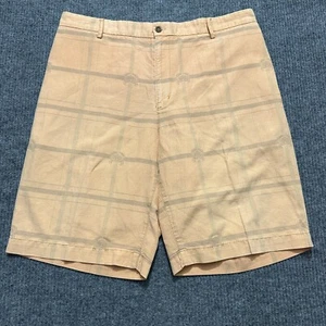 Tommy Bahama Relax Mens Shorts 42 Orange Crab Plaid Casual Outdoor High Rise - Picture 1 of 8