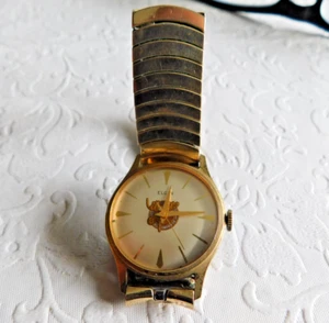 VINTAGE ELGIN 19 JEWEL 752 GR. MEN'S WRISTWATCH LOYAL ORDER OF MOOSE - Picture 1 of 11