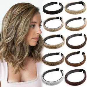 Lady Girls Braided Braiding Hair Bands Hairband Headbands for Women As Human US - Picture 1 of 27