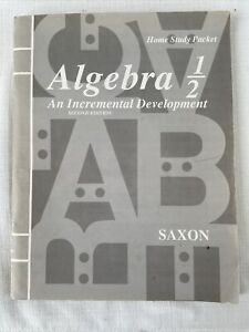 Saxon Algebra 1/2 2nd Edition Home Study Packet (Answers: Test & Problem Sets)
