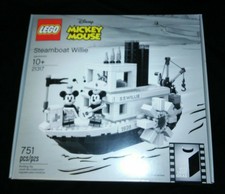 Classic STEAMBOAT WILLIE Lego Building Blocks Set - Disney Mickey & Minnie Mouse