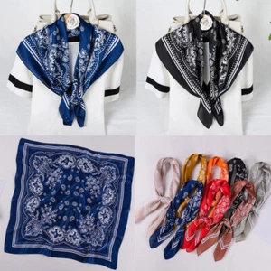 Sciarpa bandana raso seta moda sciarpe quadrate per donna donna hijab headsc' - Foto 1 di 18