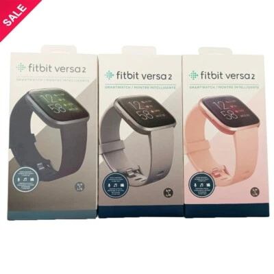 Fitbit Versa 2 Health & Fitness Smartwatch Activity Tracker S & L Sizes US - Image 1 of 2