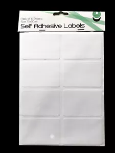 80 Self Adhesive Labels White Blank Stickers Label 75x50mm - Picture 1 of 2