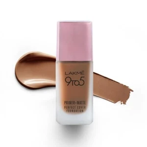 Lakme 9To5 Primer + Matte Perfect Cover Foundation, C390 Cool Cocoa, 25 ml - Picture 1 of 8