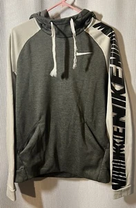 Nike Hoodie Womens Gray Dri Fit Pullover Swoosh Running Cowl Neck Medium R47 - Picture 1 of 5