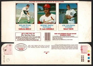 Panel de producción de azafata 1975, Nolan Ryan, Reggie Smith, Joe Coleman... - Imagen 1 de 3