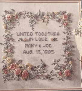 Bucilla Band Stickpackung United Together in Love Hochzeit Hochzeit Datum - Bild 1 von 4