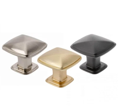 Möbelknopf Metall Türknopf Retro Möbelknauf Antik Türgriff Knopf 30x30 mm eckig - Bild 1 von 4