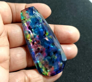 78.25 Ct Ammolite Opal-Like Organic Fancy Doublet Loose Rare GEMSTONE - Picture 1 of 7