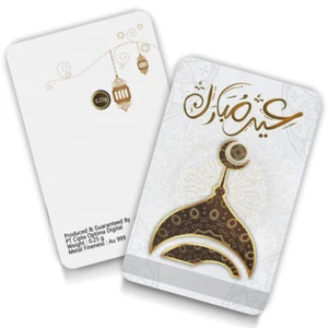 Lingotes de oro redondos 0,25 gramos oro 999 oro fino juramento Mubarak tarjetas de regalo - Imagen 1 de 3