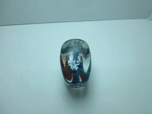 MURANO AQUARIUM GLASS PAPERWEIGHT FISH CORAL - Picture 1 of 8