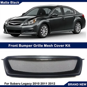 Front Bumper Grill Grille Cover Kit For Subaru Legacy 2010 2011 2012 Matte Black - Picture 1 of 9