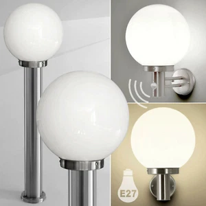 Außenwandleuchte Standleuchte E27 Edelstahl IP44 Außenlampe 230V Wandleuchte - Bild 1 von 31
