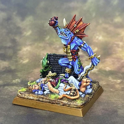 Pintado ~ Tehenhauin, Profeta de Sotek, GW Warhammer Lizardmen Saurus Foto 1 de 4