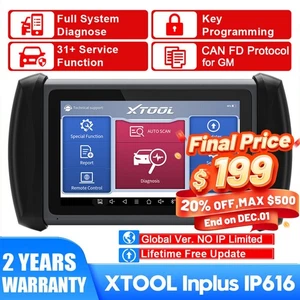USED XTOOL IP616 Auto Full System Diagnostic Tool Key Programming Free Update - Picture 1 of 16