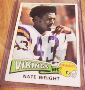 1975 Topps #130 Nate Wright RC Rookie Minnesota Vikings - Picture 1 of 2