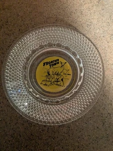 Frontier Town Vintage Glass Ashtray - Picture 1 of 4