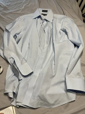 Camisa OMEGA para hombre hecha en Italia grande azul manga larga abotonada Foto 1 de 2