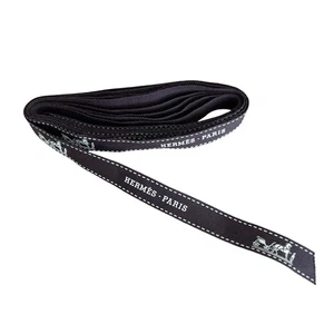 Authentic Hermes Paris Brown Ribbon Designer 75” 6.25’ 2 Yard Gift Wrapping Hair - Picture 1 of 5