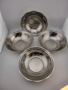 SELTEN VTG SET 4 Caldroni Fratelli italienisch durchbohrt Edelstahl Salat Servieren - Bild 1 von 9