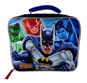 NEW Justice League Batman Dc Comics Boys Insulated Lunch Tote Box Kit - Picture 1 of 3