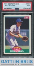 1989 Score Traded #105T Omar Vizquel PSA 9 MINT