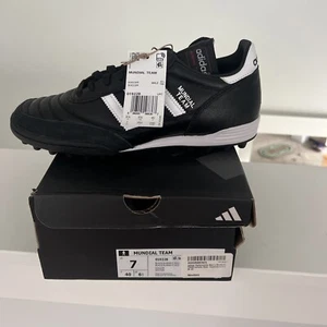 adidas 019228 Mundial Team Size 7 Turf Soccer Shoes - Black - Picture 1 of 5