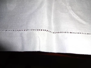 Antique Irish Linen Damask 68" Square wonderful pattern - Picture 1 of 6