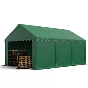 TOOLPORT Tente de stockage 3x6 m abri PVC 700 N imperméable vert foncé - Bild 1 von 10