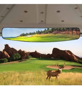 HKOO Golf cart Rear View Mirror,16.5" Extra Wide 180 Degree Panoramic Rear View - Bild 1 von 8