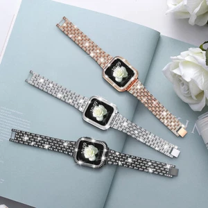 Bling Diamant Bransoletka Z Bling Futerałem ochronnym do iWatch Series 10 9 8 6 SE Ultra - Zdjęcie 1 z 16