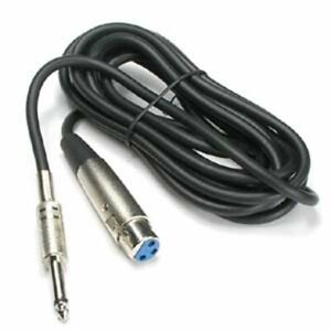 15FT XLR 3 Pin Female to 6.35mm 1/4" Mono Male Mic Microphone Audio Cable Cord