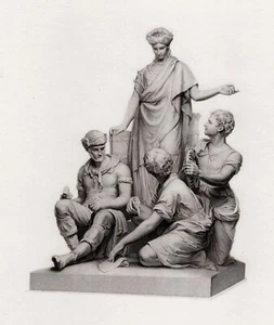 John Lawlor 1800er Gravur "The Albert Memorial, Engineering Group" gerahmt Echtheitszertifikat - Bild 1 von 2