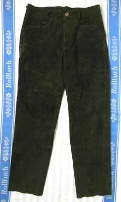 BRAUNE LEDERHOSE - BAVARIA - LANG - VINTAGE - BW 43 - 46 cm - GR. 48 - Bild 1 von 4