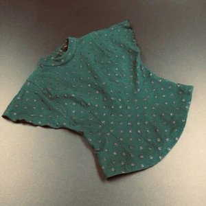 Top donna Marc Jacobs verde peplo e nero scintillante a pois taglia 2 - Foto 1 di 12